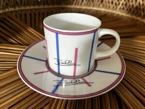 Vintage Emilio Pucci Tea Set 2 Saucer 2 Cups Rare Japan